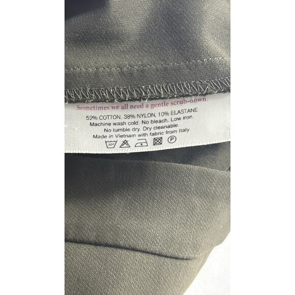 MM lafleur Green Dressed Pants Side Zip Stretch Flat Front Size 8 - Picture 4 of 6